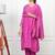 Magenta kali kurta set with fida dupatta