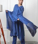 Navy kali kurta set with fida dupatta