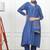 Navy kali kurta set with fida dupatta