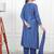 Navy kali kurta set with fida dupatta