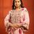 Pink embroidered silk kurta set