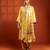 Yellow embroidered silk kurta set