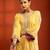 Yellow embroidered silk kurta set