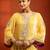 Yellow embroidered silk kurta set