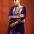 Purple embroidered silk kurta set