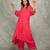 Fuchsia embroidered crepe kurta set