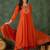 Women's Gorgeous Embroidery Chinon Fabric Flared Kurta Pant and Dupatta Set