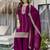 Beautiful Embroidered Vichitra Silk Fabric Straight Kurta, Palazzo and Dupatta Set