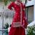 Women's Gorgeous Embroidery Vichitra Silk Fabric Straight Kurta, Sharara and Dupatta Set