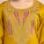 Mustard Embroidered Chanderi Fabric Straight Kurta, Pant and Dupatta Set