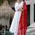 Women's Gorgeous Embroidery Chandrei Fabric Straight Kurta, Pant and Dupatta Set