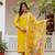Women's Gorgeous Embroidery work Viscose Gadhwal Fabric Straight Kurta, Pant and Dupatta Set