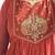 Red printed kurta pant dupatta set
