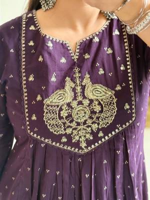 Wine printed kurta pant dupatta set 5