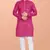 Pink cotton mirror work straight men's kurta pyjama