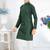 green cotton kids kurta pyjama with lining work design
