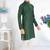 green cotton kids kurta pyjama with lining work design