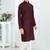 maroon cotton kid's kurta with lining work design