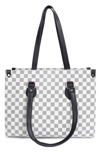 Veronly classic checkered tote bag