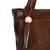 Veronly textured faux leather tote bag with tassel charm
