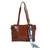 Veronly croc textured shoulder tote bag with printed scarf detail