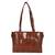 Veronly croc textured shoulder tote bag with printed scarf detail