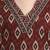 maroon pure cotton ethnic print a-line kurta trouser dupatta set