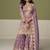 Light purple heavy shimmer silk full stitched free size upto 42 gharara suits