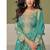 Light blue heavy shimmer silk full stitched free size upto 42 gharara suits