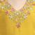 yellow mul chanderi silk thread work anarkali kurta trouser dupatta set