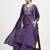roman silk purple kurta dupatta palazzo set