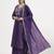 roman silk purple kurta dupatta palazzo set