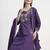 roman silk purple kurta dupatta palazzo set