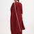 roman silk maroon kurta dupatta palazzo set