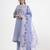 mul chanderi blue kurta dupatta pant set