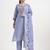 mul chanderi blue kurta dupatta pant set