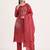 mul chanderi red kurta dupatta pant set