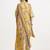 yellow lensing flare kurta dupatta set