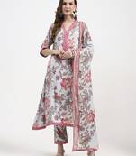 grey lensing flare kurta dupatta set