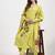 mul chanderi lemon yellow kurta dupatta pant set