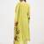 mul chanderi lemon yellow kurta dupatta pant set