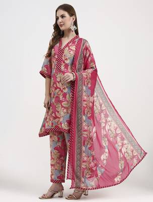 red lensing flare kurta dupatta set 2