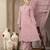 light pink mul chanderi silk embroidery a-line kurta trouser dupatta set