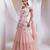 baby pink Floral embroidered chiffon Lehenga