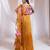 orange Floral embroidered chiffon Lehenga