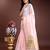 light pink cotton with golden border and zari weaving saree with blouse