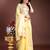yellow cotton with golden border and zari weaving saree with blouse