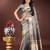 grey organza with thread work and zari weaving saree with blouse