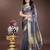 grey organza with thread work and zari weaving saree with blouse