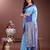 sky blue lichi art silk with woven zari work saree with blouse